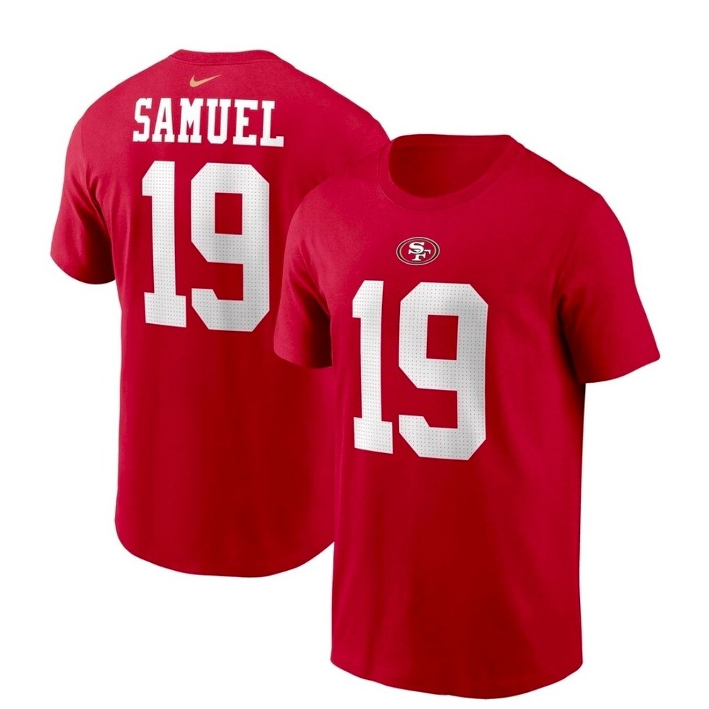 NWT Nike San Francisco 49ers NFL George Kittle 19 Red Jersey T Shirt Men's Med